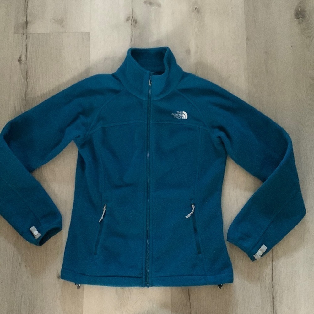 Teal blue green The North Face Jacket size XS zipper casual pockets - Picture 2 of 16